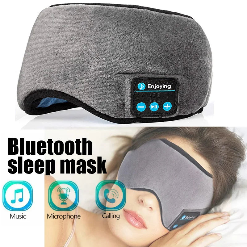 Bluetooth Sleeping Headphones Eye Mask Sleep Headphones  Bluetooth Headband Soft Elastic Comfortable Wireless Music Earphones